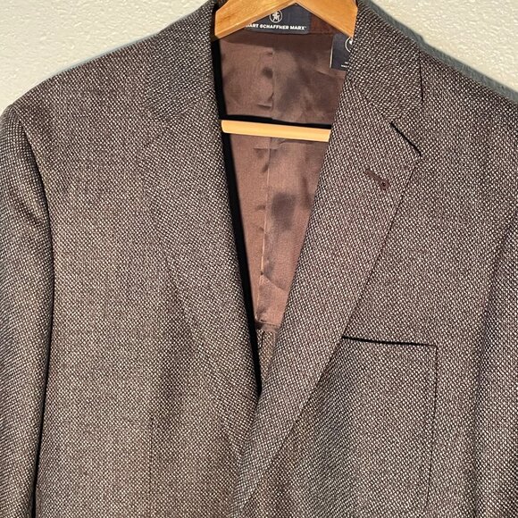 Hart Schaffner Marx dark brown luxurious 100% wool sport coat, blazer, size M - Picture 1 of 9